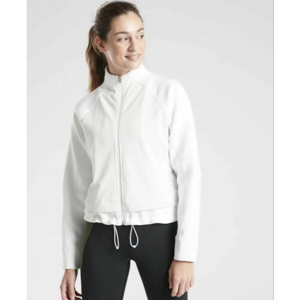 NWT women's Athleta Break Out REFLECTIVE Jacket White Size Small